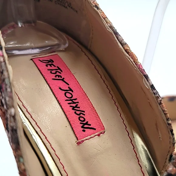 BETSEY JOHNSON ๐ sz9.5 Bandit Stacked Platform Stiletto SEXY! ๐ฅ๐ฅ - Picture 11 of 13